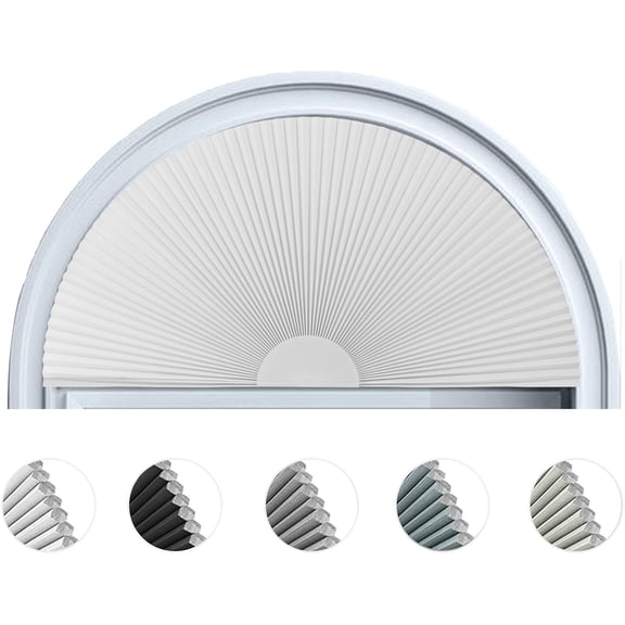 Arch Window Shade Blackout Cellular Shades Half Moon Circle No Drill Blinds