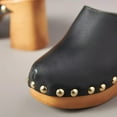 thumbnail image 3 of YDN Women Platform Rivet Studded Clog Mules Round Toe Slip on High Chunky Heels Casual Dress Slide Sandals Size 13 Black, 3 of 4