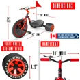 thumbnail image 2 of Madd Gear Drift Trike - Black/Red, 2 of 10