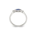 thumbnail image 4 of 3/10 Carat (Ctw) Lab-Created Sapphire Ring in Sterling Silver with White Topaz, 4 of 5