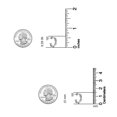thumbnail image 4 of Charmsy 14K White Gold Plated 925 Sterling Silver Post Hoop Earrings for Women | Small Twisted C Hoops Earring | Size 15mm, 4 of 5