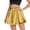 Gold, variant on Women's Mini Skirt Shining A-Line Sporty High Waisted Solid Color Summer Casual Skirts Red XL(XL)