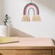 thumbnail image 5 of Macramé íris colgante de pared para habitación de bebé habitaciones coloris 5,51x5,91 pulgas tapiz cuer bor decoración Colco tapiz de arco iris de macramé, 5 of 8