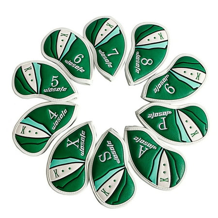 Wosofe 10 Pieces/Set Golf Clubs Head club cover is made Cover Portable ...