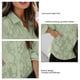 thumbnail image 5 of Blusa Manga Larga Solapa Con Botones Estampado Floral Tops Casuales De Moda Para Mujer Verde L, 5 of 6