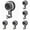 Grey 5 PCS, variant on Suction Cup Hooks,Heavy Duty Suction Cup Hooks,Strong Suction Hanger for Wreath, Shower,Window & Glass Door.Waterproof Outdoor Hooks for Bathroom Wall Hanging,Removable,No Drilling (White 2 PCS)