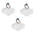 thumbnail image 1 of 3 pieces Clear Acrylic Jewelry Holder Photography Props Rings Clips Display Stand Transparent White Acrylic Ring Shelf Jewelry Display Shelf Jewelry Silver Display Prop, 1 of 5