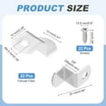 thumbnail image 2 of Uxcell 3/8" Offset Canvas Clips, 22 Pcs Metal Picture Framing Mirror Clips Z Shape Mounting Tools with Mounting Hole for Photo Painting, Include 22 Screws, Silver Tone, 2 of 6