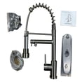 thumbnail image 6 of Touch On Single Handle Kitchen Faucet with Pull Down Sprayer 2 Function Stainless Steel Spring Neck Brushed Nickel for Residential Commercial RV Bar Single Hole Installation, 6 of 7