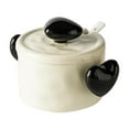 thumbnail image 1 of Cuenco para sopa Macarena Cuenco para ramen con tapa 1100 ml Negro, 1 of 8