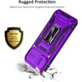 thumbnail image 5 of iPhone XR Case with Slide Camera Cover Drop Tested Military Grade Heavy Duty Protective Durable Sturdy Rotate Ring Kickstand Phone Case for iPhone XR(Purple), 5 of 13