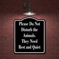 thumbnail image 2 of Please Do Not Disturb the Animals. rest quiet zoo black Aluminum Composite Sign, 15"x18", 2 of 9