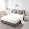 thumbnail image 6 of Feelyou Blue Lake House Twin Bedding Sets 7-Piece for Kids, Rustic Farmhouse Bedding Comforter Set, Western Wooden Plank Reversible Sheet Sets, Ultra Soft Bedroom Decor, 6 of 9