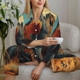 thumbnail image 6 of Naloa Western Desert Cactus Bald Eagle Pajamas for Women Set, Womens Pajama Sets, Lounge Sets for Women, 2pjs for Women-Medium, 6 of 7
