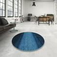 thumbnail image 4 of Ahgly Company Machine Washable Indoor Rectangle Contemporary Deep-Sea Blue Area Rugs, 3' x 5', 4 of 7