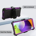 thumbnail image 3 of SOATUTO for Samsung A53 5G Phone Case Full-Body Protective Built-in Screen Protector Kicksand Belt Clip Dustproof Shockproof Armor Protective Cover for Samsung Galaxy A53 6.5" 2022 - Purple, 3 of 6