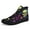FN024-25023198-10b, variant on Men's Plus Size Gothic Floral & Skull Sneakers - High-top Lace-Up Ankle Boots with Purple/Pink/Green/Yellow/Black, Breathable Fabric Upper & Cushioned Rubber Sole Casual Shoes