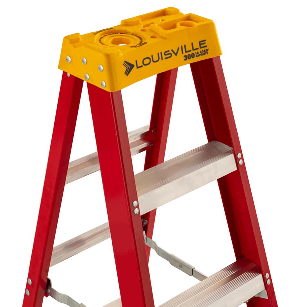 Louisville Ladder L-3016-08 8 ft. Fiberglass Step Ladder, Type IA, 300 lbs. Load Capacity - image 6 of 7