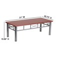 thumbnail image 4 of Mahogany Laminate Coffee Table with Silver Steel Frame, 4 of 4