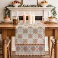 thumbnail image 2 of Table Runner 120 Inches Long for Kitchen Dining, Orange Floral Dresser Scarf Farmhouse, Dining Table Decorations for Wedding/Parties, Country Boho Ethnic Art Flowers Motifs 13 x 120 In, 2 of 8