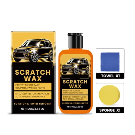 RAGUPEL Car Scratch Remover,Scratch Repair Wax,Rubbing & Polishing Compound,Easily Removes Surface Scratches,Effectively Reduces Swirl Marks for Cars and Other Vehicles,3.4Oz/100Ml