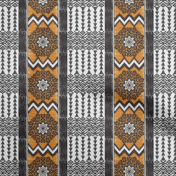 oneOoneRayonDarkMustardFabricAsianIkatDiyClothingQuiltingFabricPrintFabricByYard56InchWide