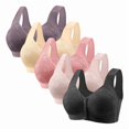 thumbnail image 3 of Sakmal Lace Women's Wireless Bras Bralette Side Smoothing Front Closure Stretch Purple Womens T-Shirt Bras 42,5-Pack, 3 of 4