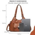 thumbnail image 7 of Sunyuer Purses and Handbags Women Fashion Tote Bag Shoulder Bags Top Handle Satchel Purses Washed PU Leather Handbag, 7 of 7