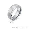 thumbnail image 2 of HIJONES Men Women's Matte Brushed Tungsten Steel Ring Band Statement Finger Jewelry Gold Size 7, 2 of 5