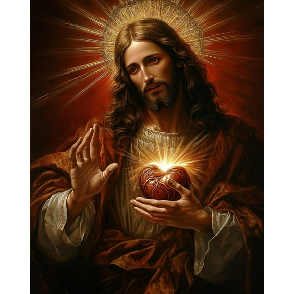 Paint by Numbers Kit for Adults-Religious Jesus (2)- Beginner DIY Color by Number Set on Canvas Acrylic Oil Paintings Crafts, Gifts, Home Wall Decor (12 X 16 inches)-