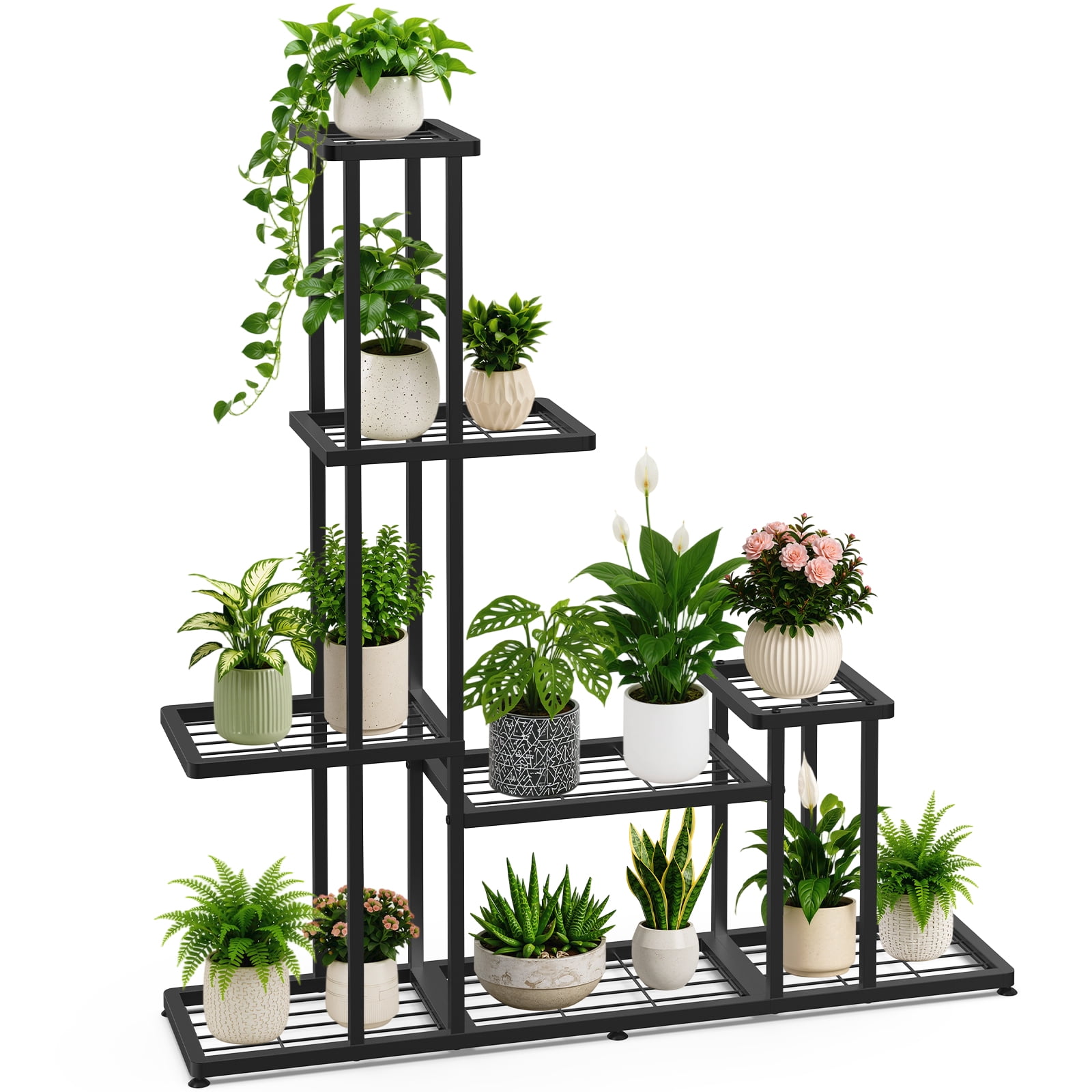 Convenience Concepts Black Indoor Shelf Graystone 24