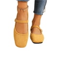thumbnail image 2 of Women's Mary Jane Flats Shoes Square Toe Adjustable Buckle Strap Non Slip Soft Sole Casual Work Office Daily Wear Ladies Dress Shoes 37, 2 of 9
