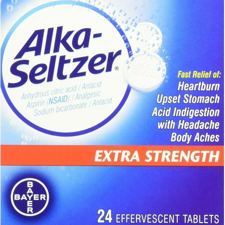 Alka-seltzer Extra Strength, 24-Count (Best Medication For Baby Reflux)