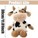 thumbnail image 2 of Juguete De Peluche De Vaca, Juguete De Peluche De Vaca, Animal De Dibujos Animados De Ganado Lindo, Cojín De Animales De Dibujos Animados, Decoración del Hogar, Regalos para Niños 30 Cm, 2 of 5