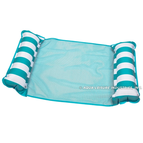 Aqua Leisure Monterey Water Hammock Inflatable Pool Float Lounger, Blue