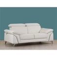 thumbnail image 2 of Titan Furnishings Modern Genuine Italian Leather Loveseat in White, 2 of 16
