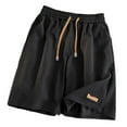thumbnail image 2 of JDQJBZ Mens Beach Shorts Solid Color Ice Silk Lightweight Relaxed Drawstring Quick Dry Summer, 2 of 3