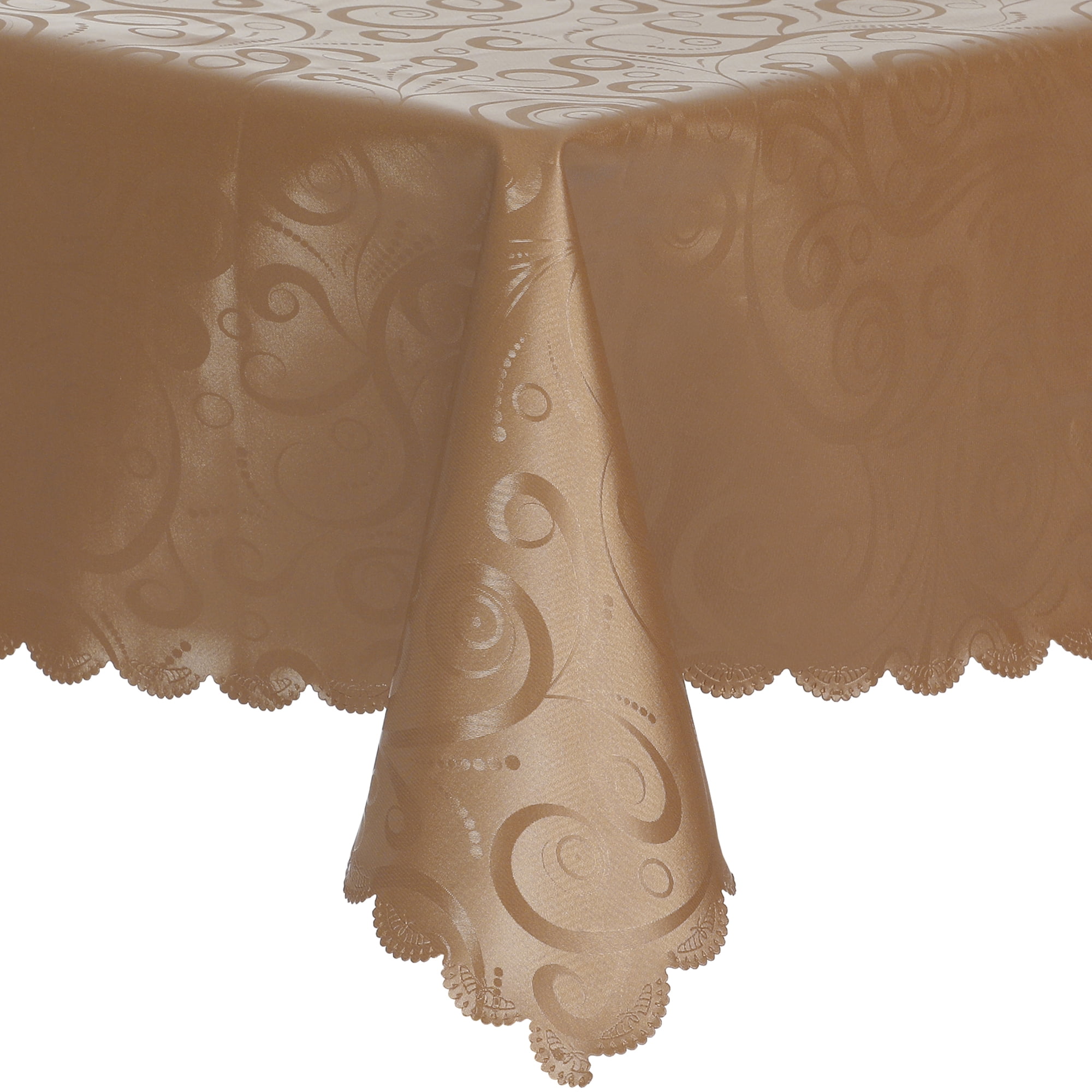Unique Bargains Waterproof Vinyl Tablecloth, Wrinkle-Resistant Washable Table Cover Coffee 55x71inch