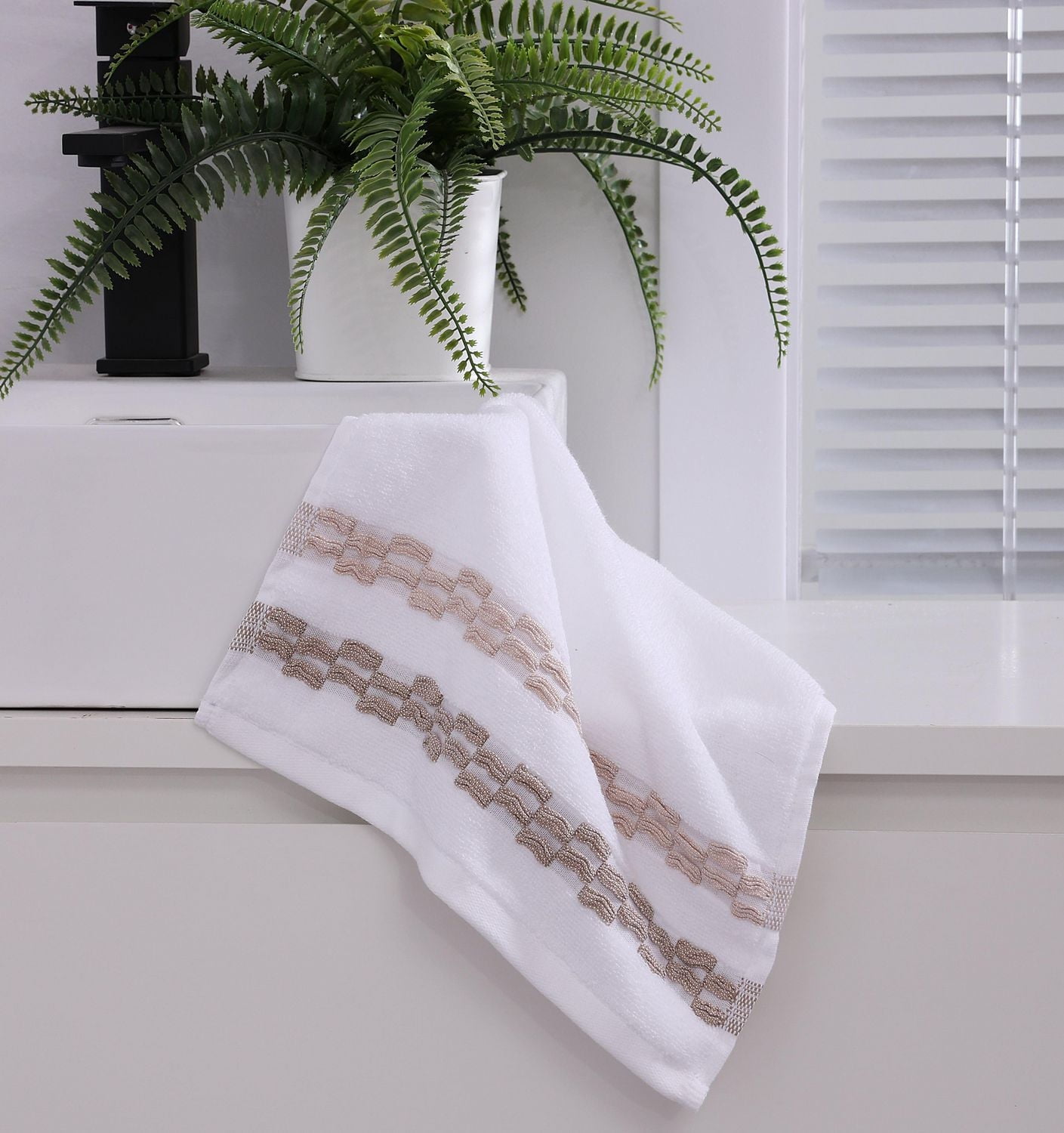 Chaps Luxury Towel Set - 4-Pack, Navy, 12" x 12"