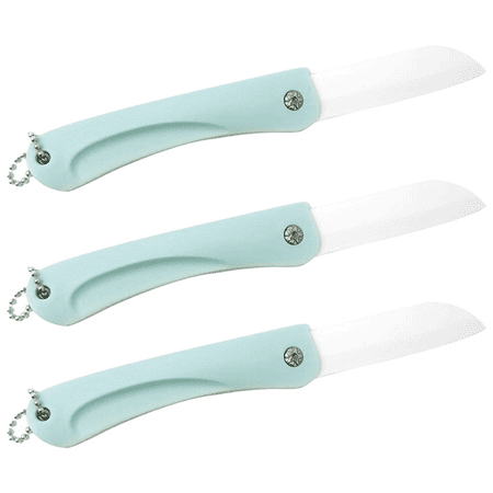 

3 Piece Fruit Knife Foldable Fruit Knife Set Exquisite and Beautiful Small and Easy to Carry for Most Types of Vegetables and Fruits Nordic Blue Fold