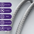 thumbnail image 3 of Tootaci 300ft 1/4" 304 Stainless Steel Wire Rope, 7x19 Strands 6400lbs Heavy Duty Aircraft Cable for Zipline, Deck Railing, Outdoor Projects, 3 of 7