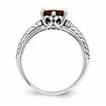 thumbnail image 2 of Shey Couture Sterling Silver with 14K Accent Antiqued Oval Garnet Ring QTC664, 2 of 7