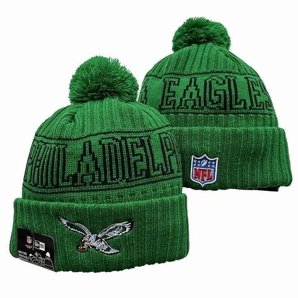 Philadelphia Eagles Sport Fans Cuffed Stylish Toque Cap Knitted Beanie Hat 2024 Woolen Winter Football Cap Sport
