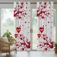 thumbnail image 5 of Outdoor Curtains for Patio Waterproof, Red Valentines Day Outdoor Privacy Panels Grommet, Red Love Heart Tree Vintage Blackout Outside Curtains for Porch/Cabana/Pergola/Gazebo 54"x108", 2 Panels, 5 of 8