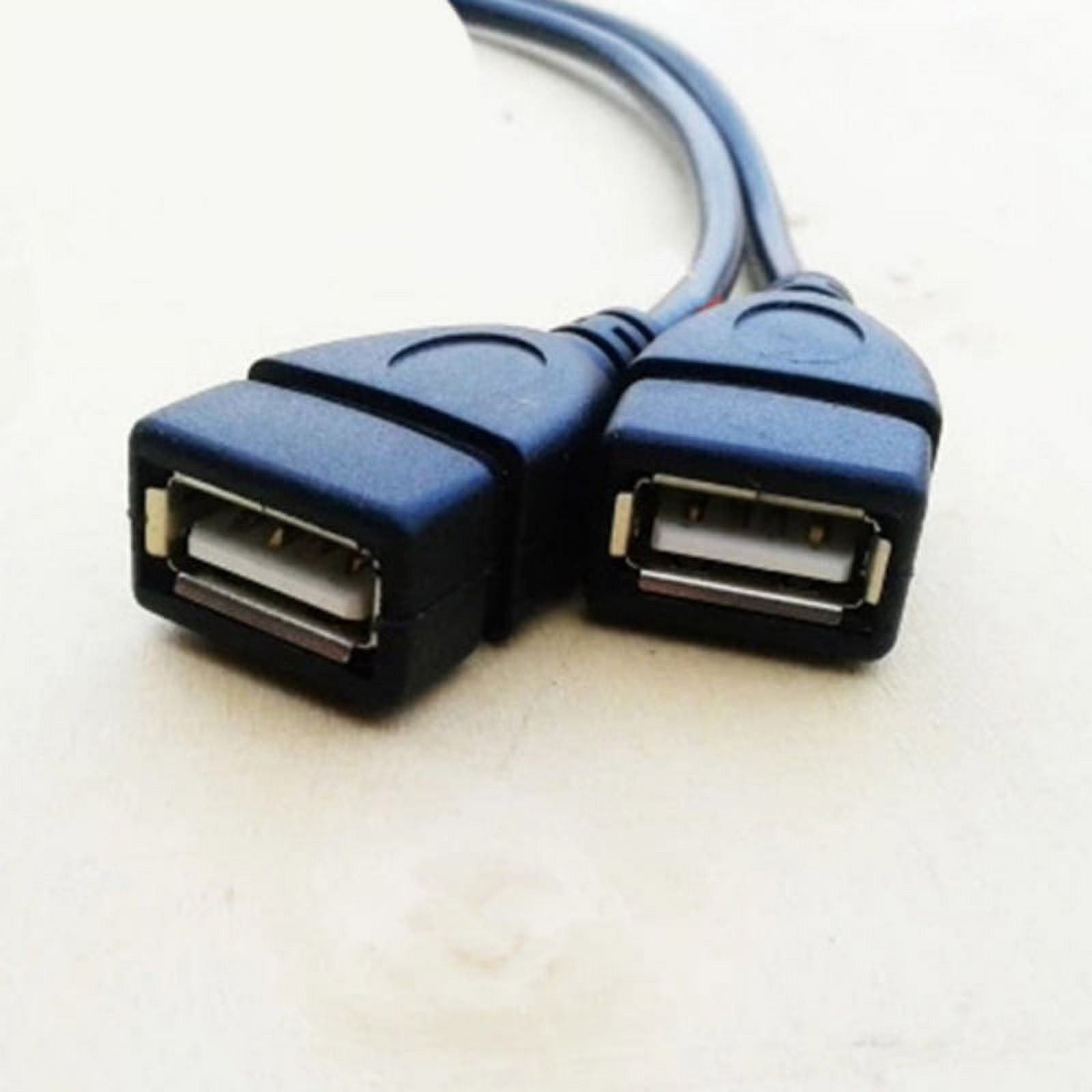 USB 2.0 A Male To 2 Dual USB Female Jack Y Splitter Hub Power Cord Adapter  Cable 