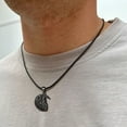 thumbnail image 2 of Jewmon Norse Viking Wolf Necklace Mens Pentagram Celtic Knot Crescent Moon Pendant Charm Nordic Vikings Jewelry Protective Gifts, 2 of 7
