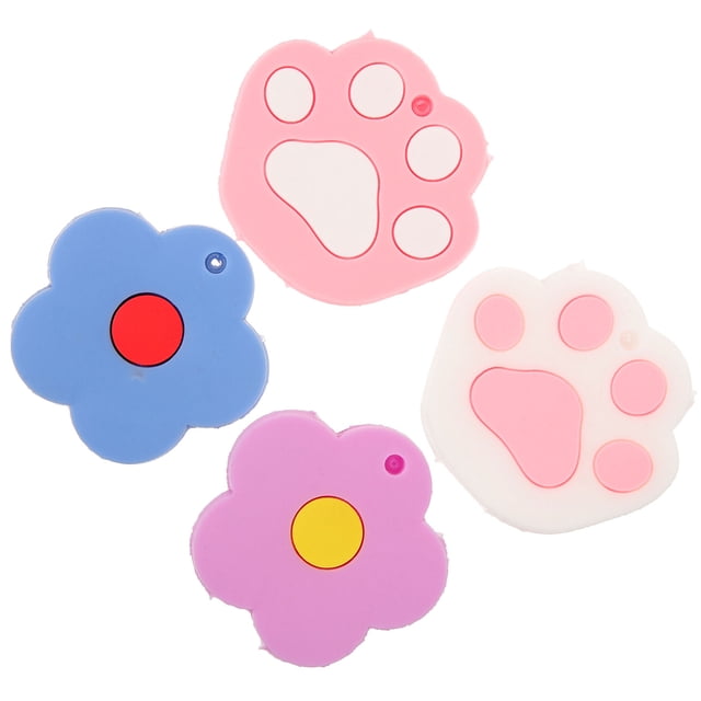 LOLIPPYY 4pcs Cute Paw Key Covers Silicone Key Caps For Women And Lightweight And Portable Design