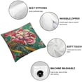 thumbnail image 4 of Acheng Chinoiserie Red Peony Floral Throw Pillow Cover Set of 2 Asian Oriental Rectangular Throw Pillow Cover Decorative Pillow Home Exotique Cushion Cover for Bed Car Chair White, 4 of 6
