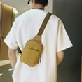 thumbnail image 4 of Xfvqtps Mens Chest Bag Adjustable Shoulder Strap Large Capacity Multi-Purpose Fashion Lightweight Portable Commuting Oxford Cloth Crossbody Bag Khaki, 4 of 8
