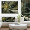thumbnail image 1 of Gold and Silver Large Fractal Flower - Floral Canvas Art Print, 1 of 3